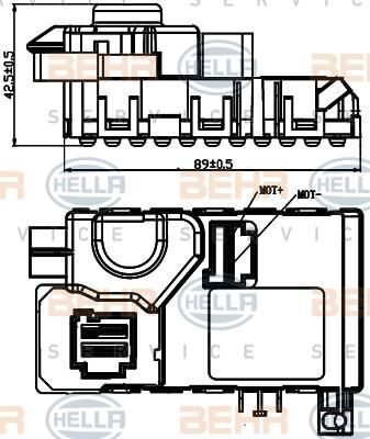 Hella 5HL 351 321-721 регулятор, вентилятор салона на MERCEDES-BENZ S-CLASS купе (C216)