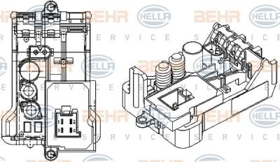 HELLA Сопротивление, вентилятор салона MAN - TGA (81256010027, 5HL351029-061)