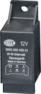 Hella 5WG 002 450-311 реле, интервал включения стеклоочистителя на MERCEDES-BENZ T1 c бортовой платформой/ходовая часть (602)