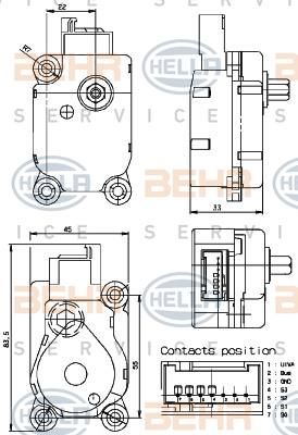 Hella 6NW 351 329-651 регулировочный элемент, смесительный клапан на MERCEDES-BENZ C-CLASS (W203)