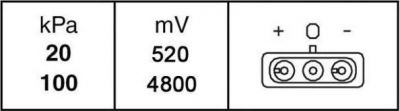HELLA Датчик давления воздуха во впускном трубопроводе CHEVROLET Lanos (16137039, 6PP009400-221)