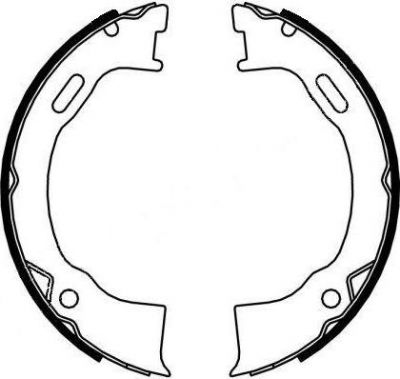Hella 8DA 355 050-161 комплект тормозных колодок, стояночная тормозная с на JEEP CHEROKEE (KJ)