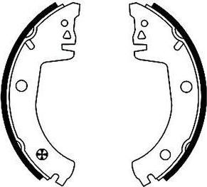 Hella 8DB 355 000-991 комплект тормозных колодок на SKODA FAVORIT Forman (785)