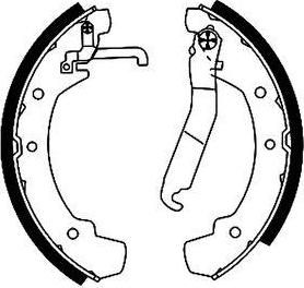Hella 8DB 355 001-331 комплект тормозных колодок на VW LT 28-35 I автобус (281-363)