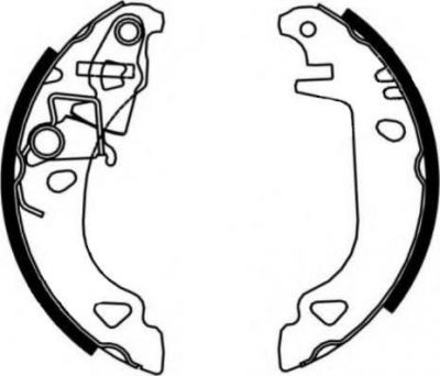 Hella 8DB 355 001-421 комплект тормозных колодок на FIAT PUNTO (176)