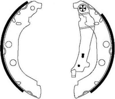 Hella 8DB 355 001-801 комплект тормозных колодок на PEUGEOT 406 (8B)