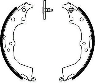 Hella 8DB 355 002-181 комплект тормозных колодок на TOYOTA HIACE IV автобус (LH1_)