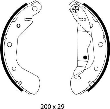 Hella 8DB 355 002-461 комплект тормозных колодок на OPEL CORSA C (F08, F68)