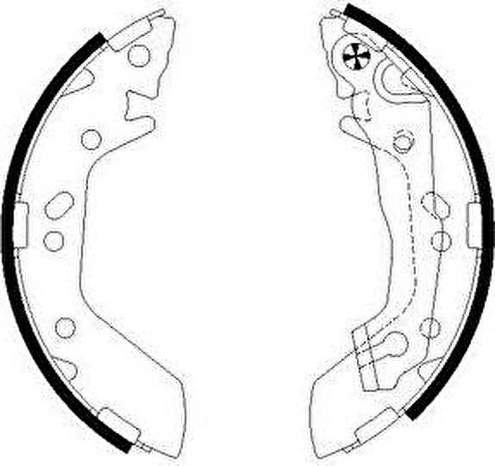 Hella 8DB 355 002-541 комплект тормозных колодок на HYUNDAI ACCENT II седан (LC)