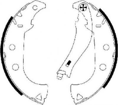 Hella 8DB 355 002-911 комплект тормозных колодок на FIAT PALIO Weekend (178DX)