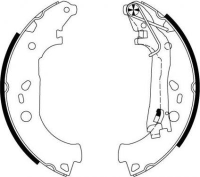 Hella 8DB 355 003-051 комплект тормозных колодок на PEUGEOT BIPPER Tepee