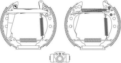 Hella 8DB 355 003-721 комплект тормозных колодок на AUDI 80 (81, 85, B2)