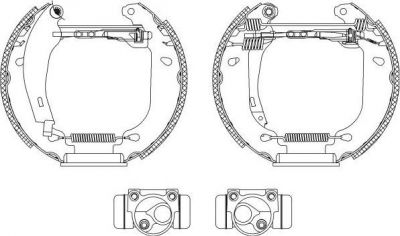 Hella 8DB 355 003-761 комплект тормозных колодок на RENAULT CLIO I (B/C57_, 5/357_)