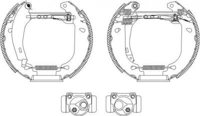 Hella 8DB 355 003-811 комплект тормозных колодок на RENAULT 19 I (B/C53_)