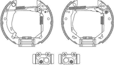 Hella 8DB 355 003-831 комплект тормозных колодок на RENAULT CLIO I (B/C57_, 5/357_)