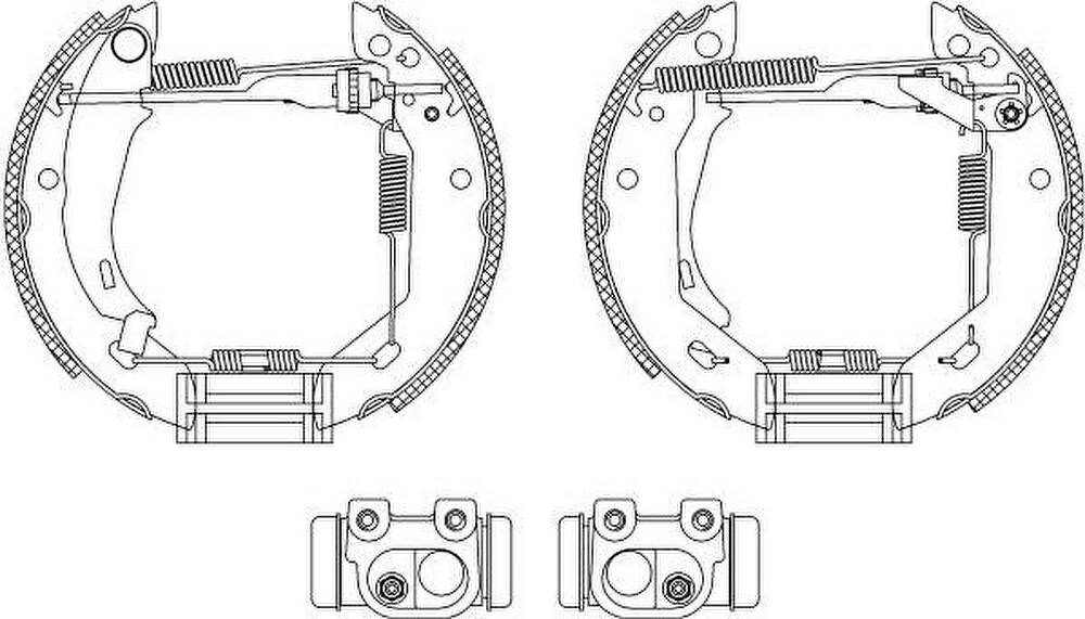 Hella 8DB 355 003-831 комплект тормозных колодок на RENAULT CLIO I (B/C57_, 5/357_)