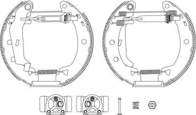 Hella 8DB 355 004-011 комплект тормозных колодок на RENAULT 19 II (B/C53_)