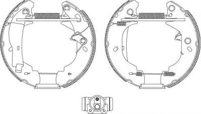 Hella 8DB 355 004-121 комплект тормозных колодок на FORD TRANSIT c бортовой платформой/ходовая часть (E_ _)