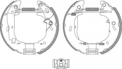 Hella 8DB 355 004-131 комплект тормозных колодок на FORD TRANSIT c бортовой платформой/ходовая часть (E_ _)