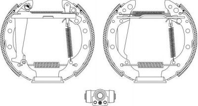 Hella 8DB 355 004-181 комплект тормозных колодок на AUDI 80 (89, 89Q, 8A, B3)