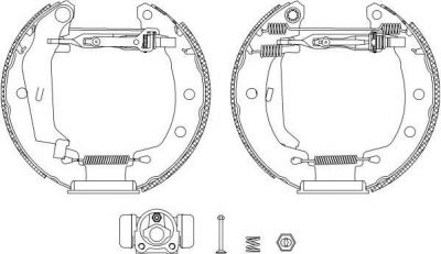 Hella 8DB 355 004-261 комплект тормозных колодок на RENAULT MEGANE I (BA0/1_)