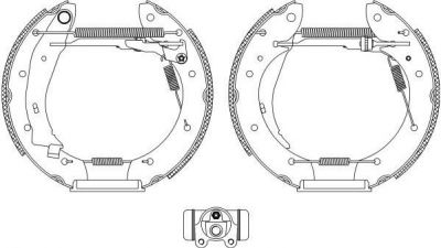 Hella 8DB 355 004-391 комплект тормозных колодок на PEUGEOT 405 II Break (4E)