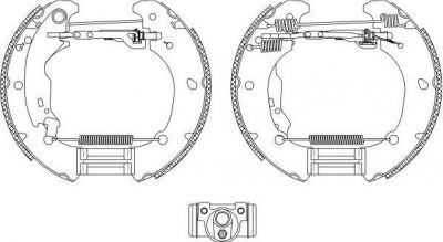 Hella 8DB 355 004-481 комплект тормозных колодок на FIAT BRAVA (182)