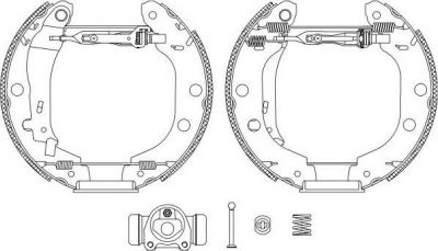 Hella 8DB 355 004-671 комплект тормозных колодок на NISSAN KUBISTAR (X76)