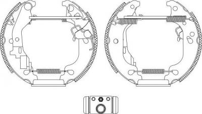 Hella 8DB 355 004-751 комплект тормозных колодок на FIAT PUNTO (188)