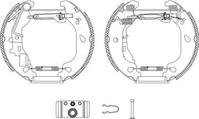 Hella 8DB 355 004-761 комплект тормозных колодок на FIAT PUNTO (188)