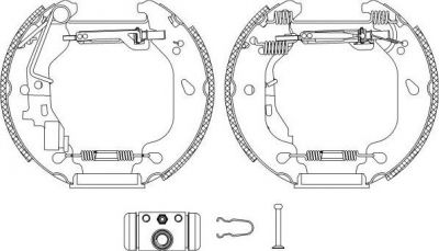 Hella 8DB 355 004-771 комплект тормозных колодок на FIAT PUNTO (188)