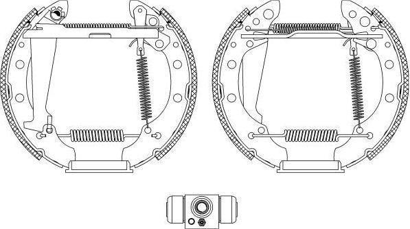 Hella 8DB 355 004-961 комплект тормозных колодок на VW POLO Variant (6KV5)