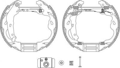 Hella 8DB 355 004-991 комплект тормозных колодок на PEUGEOT 108