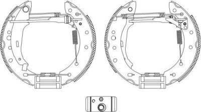 Hella 8DB 355 005-121 комплект тормозных колодок на PEUGEOT 206 SW (2E/K)