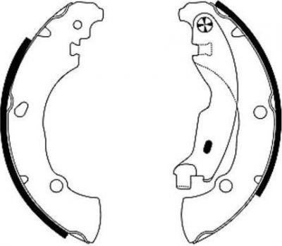 Hella 8DB 355 005-171 комплект тормозных колодок на FIAT BRAVA (182)