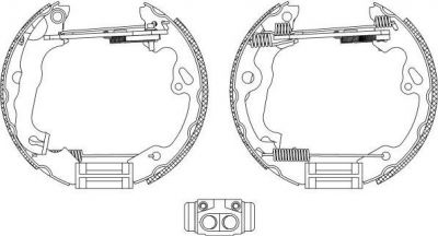 Hella 8DB 355 005-231 комплект тормозных колодок на FORD FOCUS (DAW, DBW)