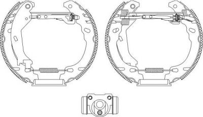 Hella 8DB 355 005-261 комплект тормозных колодок на FIAT PANDA (169)