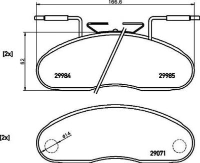 Hella 8DB 355 005-341 комплект тормозных колодок, дисковый тормоз на RENAULT TRUCKS B c бортовой платформой/ходовая часть