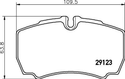 Hella 8DB 355 005-381 комплект тормозных колодок, дисковый тормоз на IVECO DAILY V c бортовой платформой/ходовая часть