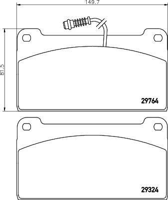 Hella 8DB 355 005-441 комплект тормозных колодок, дисковый тормоз на MERCEDES-BENZ UNIMOG