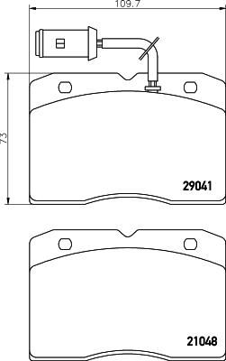 Hella 8DB 355 005-481 комплект тормозных колодок, дисковый тормоз на IVECO DAILY II фургон/универсал