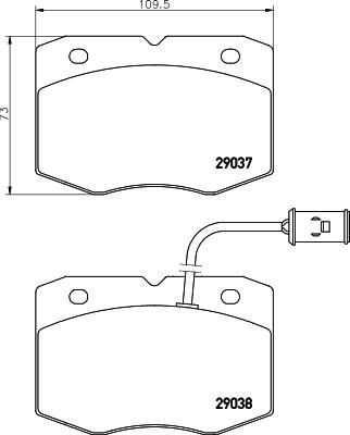 Hella 8DB 355 005-491 комплект тормозных колодок, дисковый тормоз на IVECO DAILY II фургон/универсал
