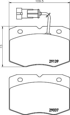 Hella 8DB 355 005-501 комплект тормозных колодок, дисковый тормоз на IVECO DAILY II фургон/универсал