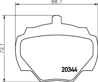 Hella 8DB 355 005-791 комплект тормозных колодок, дисковый тормоз на LAND ROVER DEFENDER Station Wagon (LD)