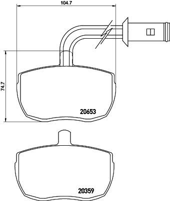 Hella 8DB 355 005-801 комплект тормозных колодок, дисковый тормоз на IVECO DAILY I фургон/универсал