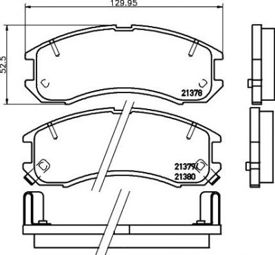 Hella 8DB 355 005-821 комплект тормозных колодок, дисковый тормоз на MAZDA 626 III Station Wagon (GV)
