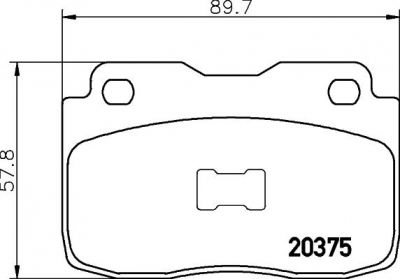 Hella 8DB 355 006-051 комплект тормозных колодок, дисковый тормоз на FIAT FIORINO фургон (146)