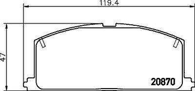 Hella 8DB 355 006-091 комплект тормозных колодок, дисковый тормоз на TOYOTA COROLLA Liftback (_E8_)