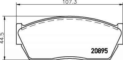 Hella 8DB 355 006-111 комплект тормозных колодок, дисковый тормоз на HONDA CIVIC III Hatchback (AL, AJ, AG, AH)