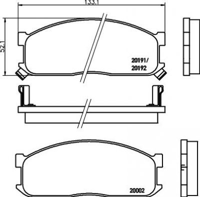 Hella 8DB 355 006-211 комплект тормозных колодок, дисковый тормоз на MAZDA E-SERIE фургон (SR2)